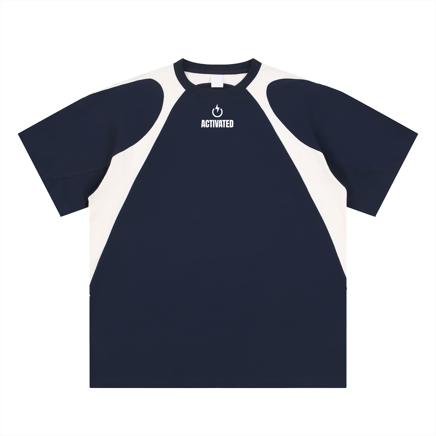 Contrast Panel Cotton T-Shirt