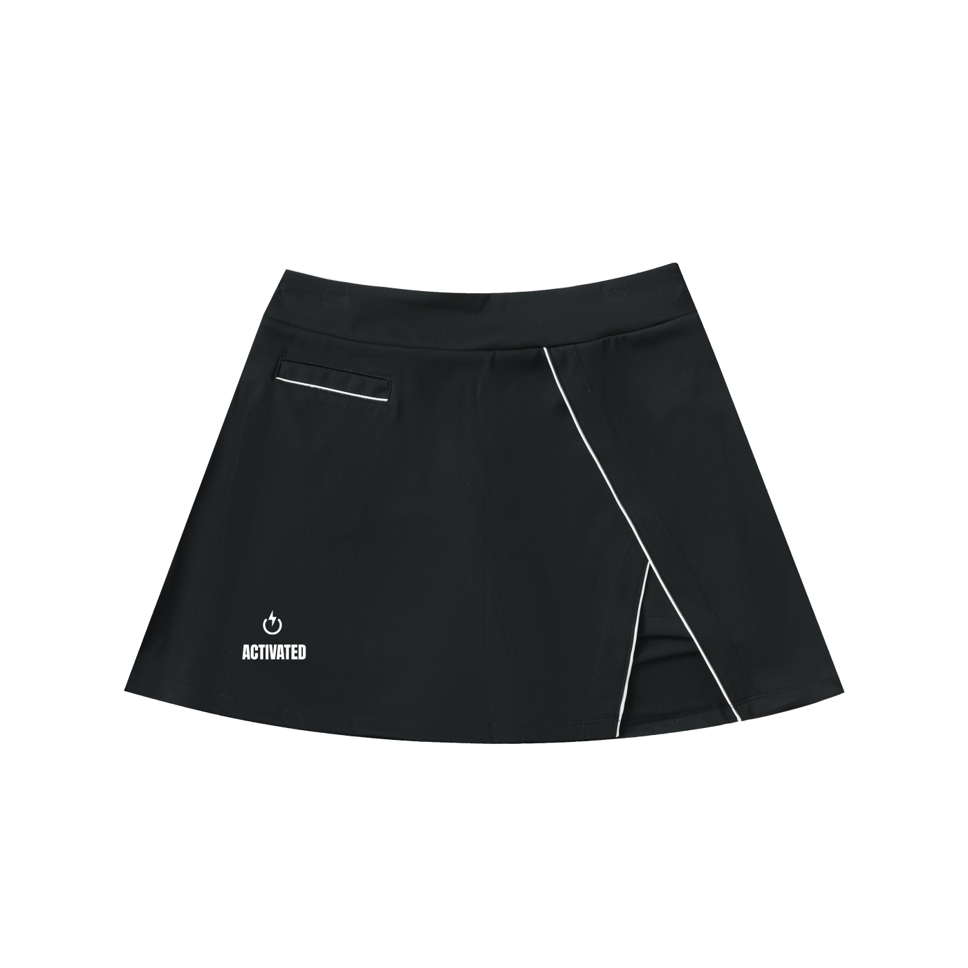 High-Waist Pocketed A-Line Skirt