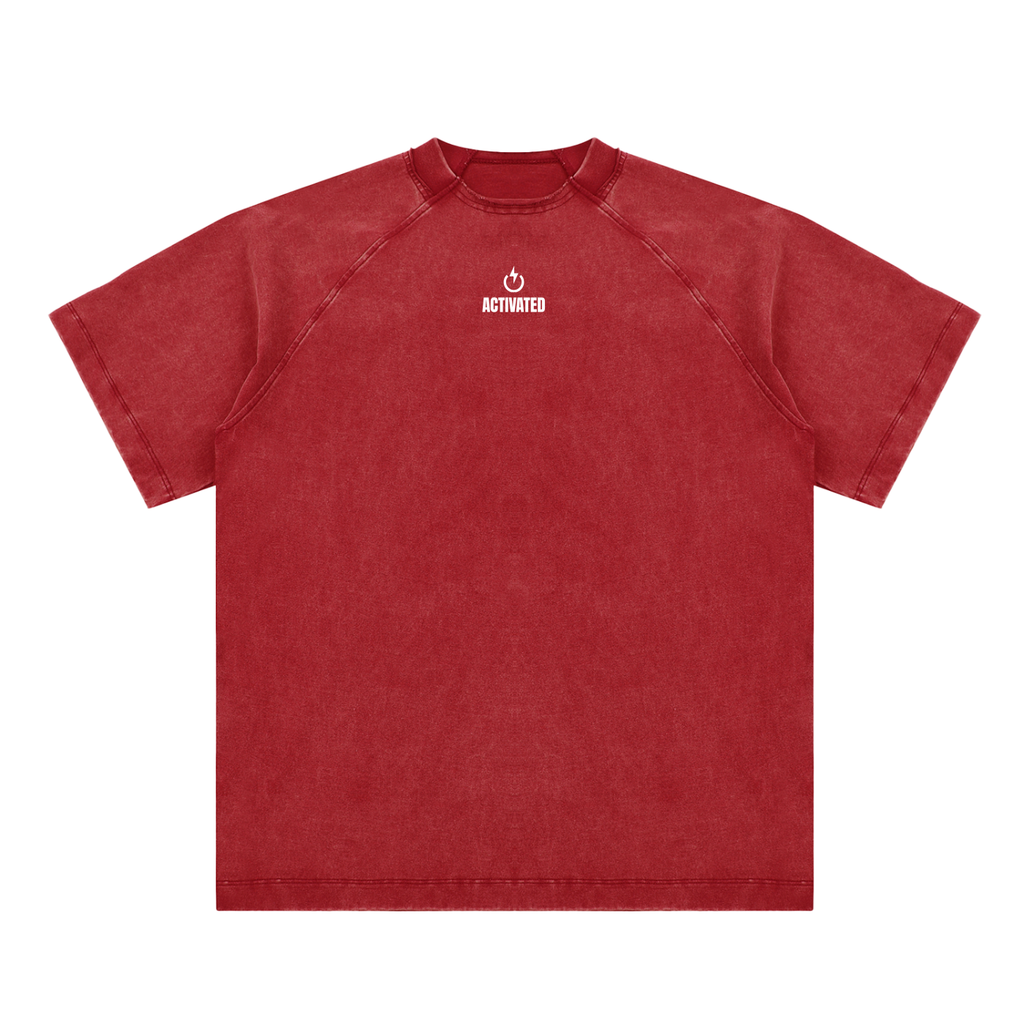 Vintage Washed Raglan Cotton T-Shirt