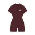 Women's Quarter-Zip Short Sleeve Romper