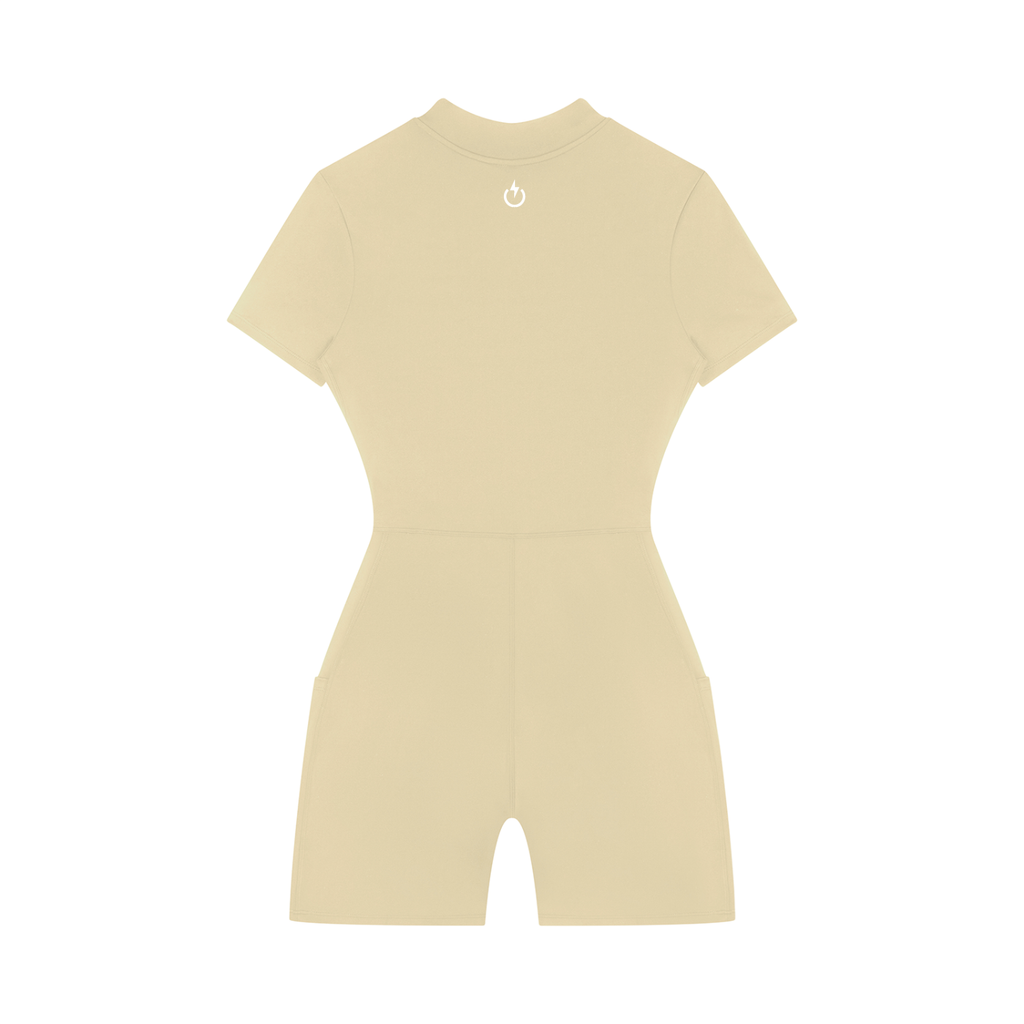 Women's Quarter-Zip Short Sleeve Romper