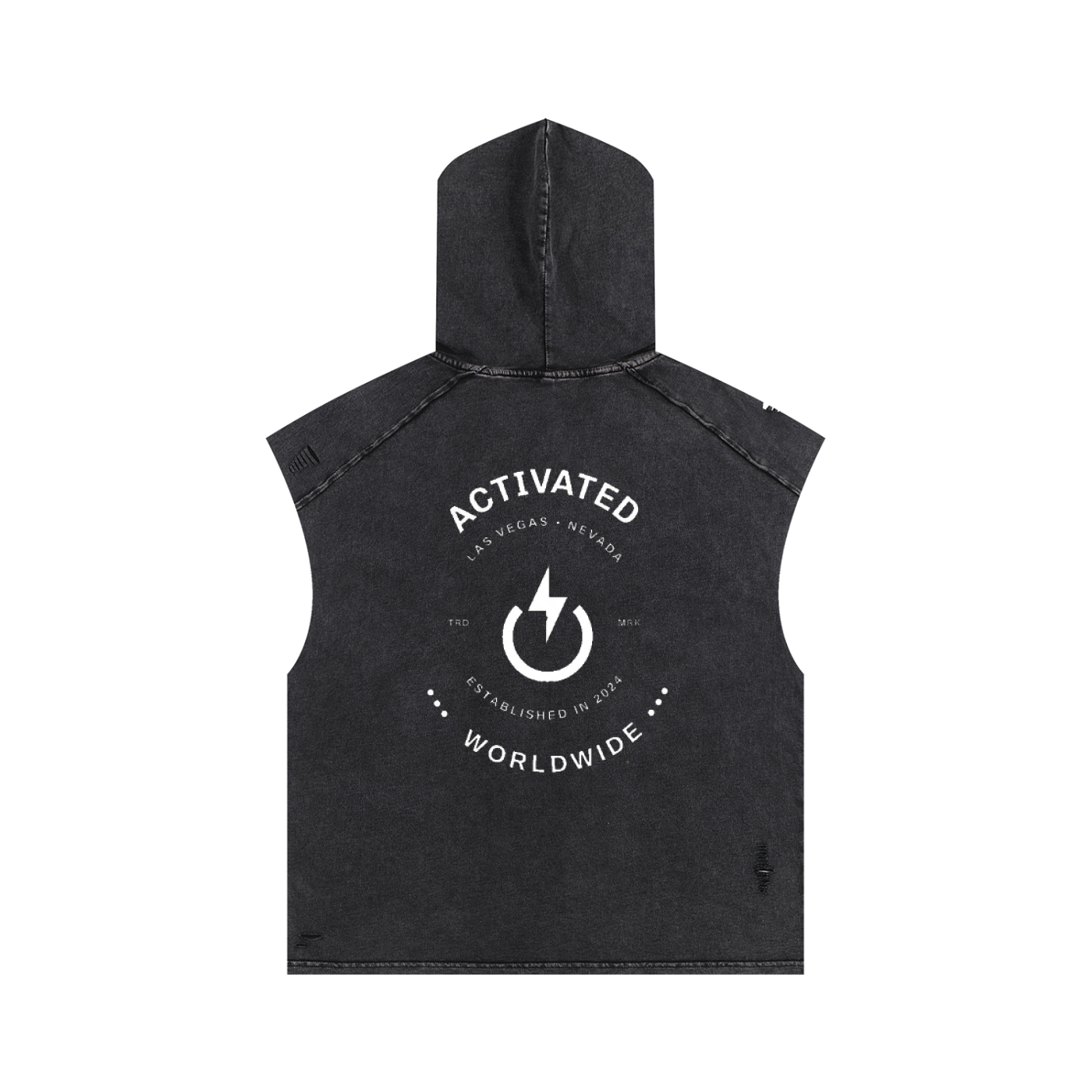 Snow Washed Boxy Hooded Tank Top