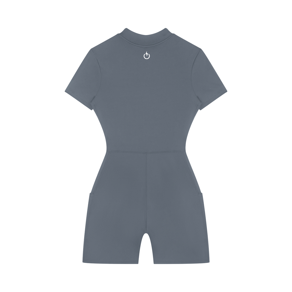 Women's Quarter-Zip Short Sleeve Romper
