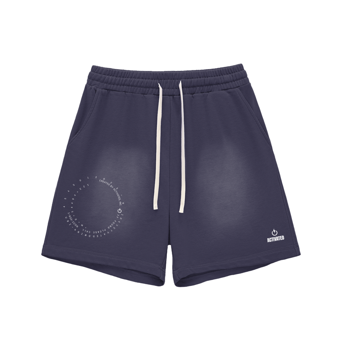 Sun Fade Raw Edge Cotton Shorts