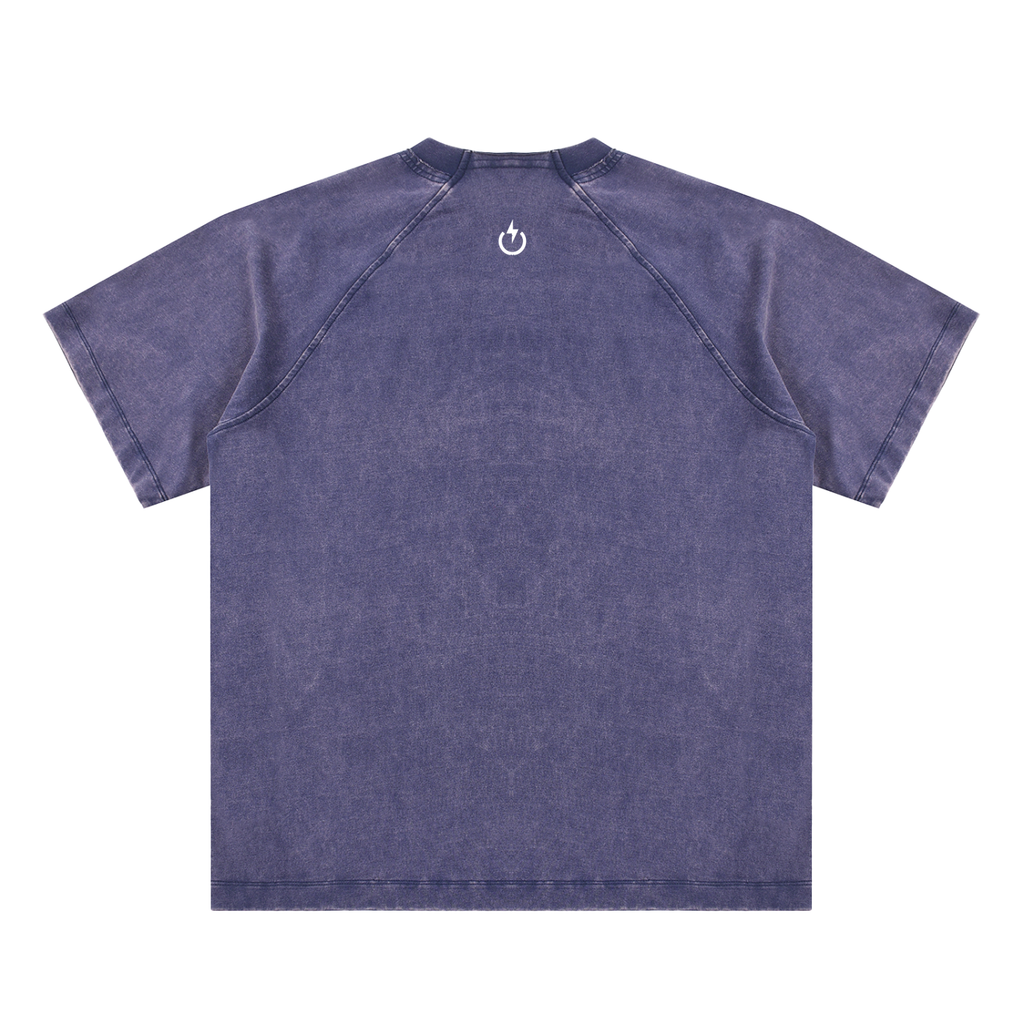 Vintage Washed Raglan Cotton T-Shirt