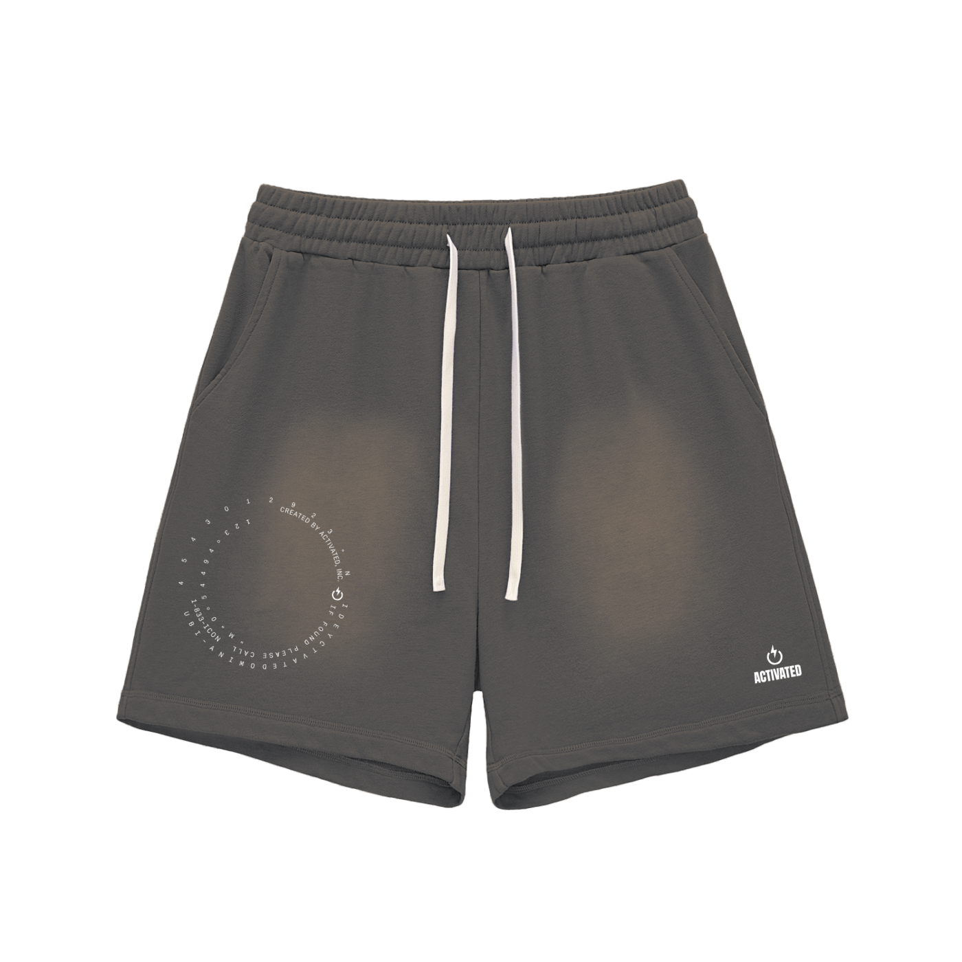 Sun Fade Raw Edge Cotton Shorts