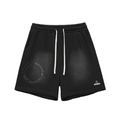Sun Fade Raw Edge Cotton Shorts