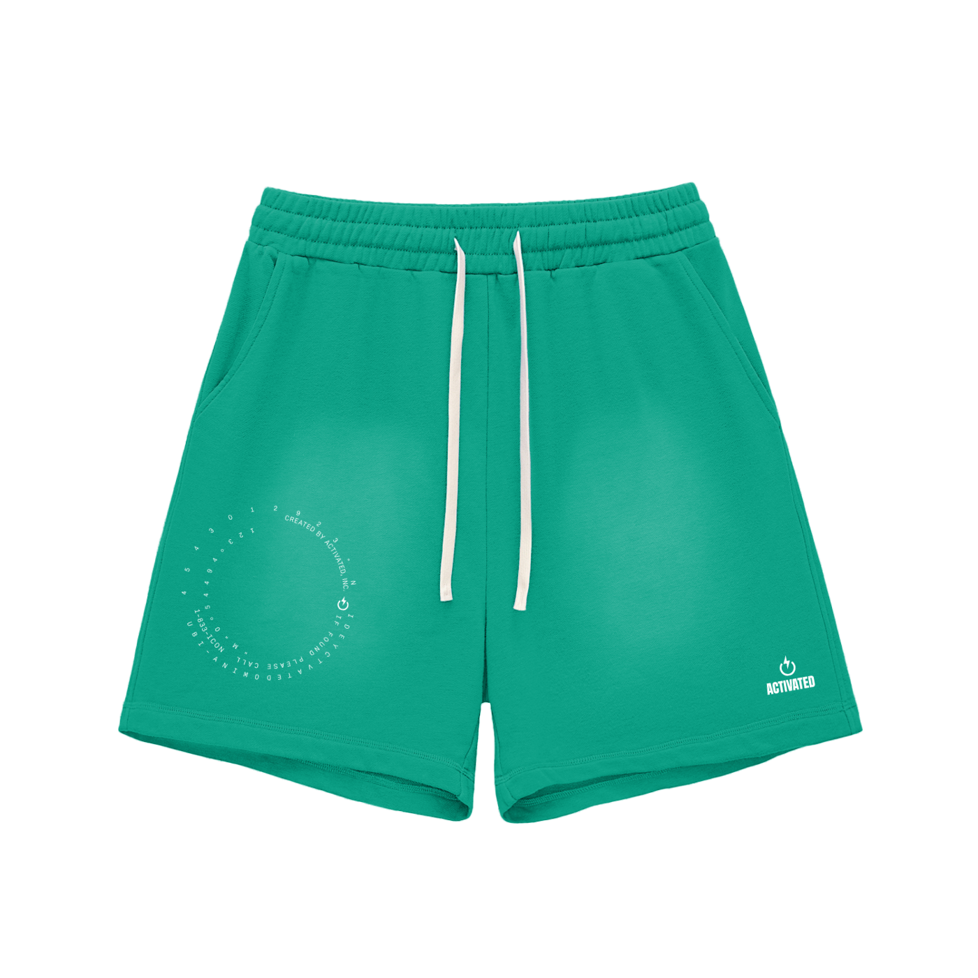 Sun Fade Raw Edge Cotton Shorts